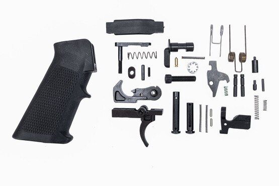 Andro Corp AR-15 Lower Parts Kit includes an A2 pistol grip